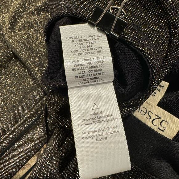 52seven Jumpsuit Glam Luxury Disco Y2K Holiday Minimalist Metallic Gold 2X LB - Picture 4 of 6